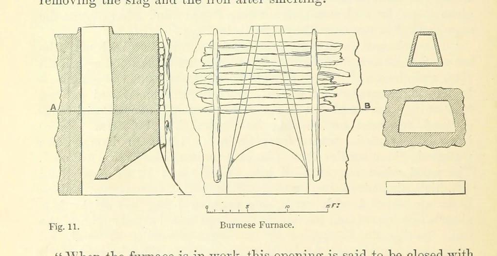 An illustration from Metallurgy. The art of extracting metals from their ores, and adapting them to various purposes of manufacture, etc, 1861, leaf 296