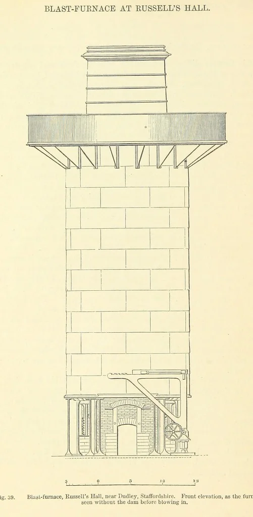An illustration from Metallurgy. The art of extracting metals from their ores, and adapting them to various purposes of manufacture, etc, 1861, leaf 386