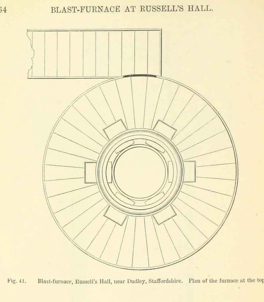 An illustration from Metallurgy. The art of extracting metals from their ores, and adapting them to various purposes of manufacture, etc, 1861, leaf 388