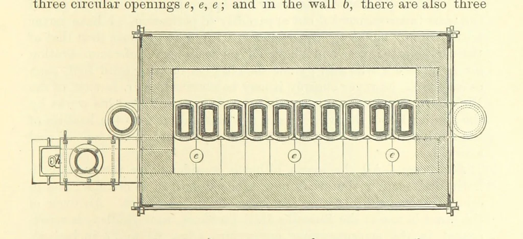 An illustration from Metallurgy. The art of extracting metals from their ores, and adapting them to various purposes of manufacture, etc, 1861, leaf 433