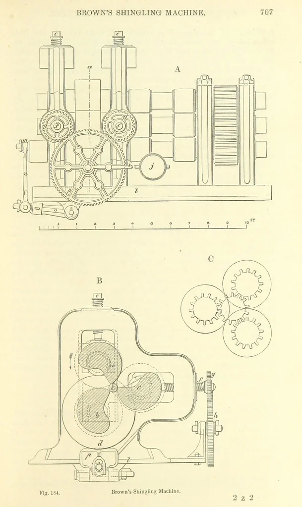 An illustration from Metallurgy. The art of extracting metals from their ores, and adapting them to various purposes of manufacture, etc, 1861, leaf 731