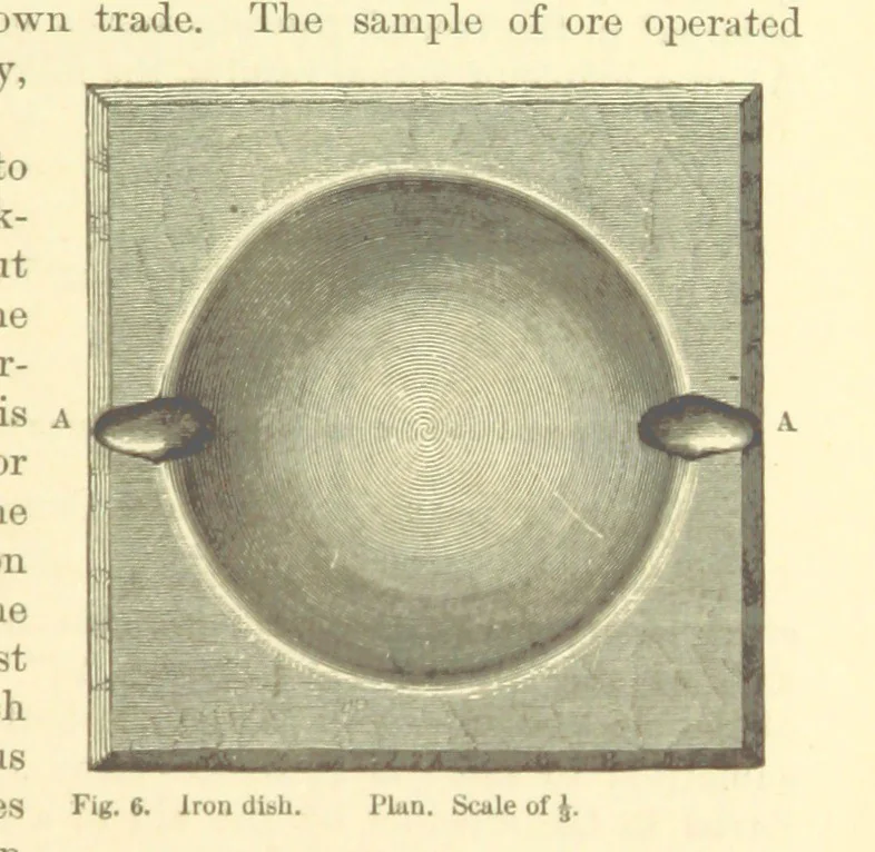 An illustration from Metallurgy. The art of extracting metals from their ores, and adapting them to various purposes of manufacture, etc, 1861, leaf 133