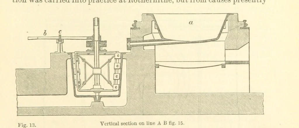 An illustration from Metallurgy. The art of extracting metals from their ores, and adapting them to various purposes of manufacture, etc, 1861, leaf 167