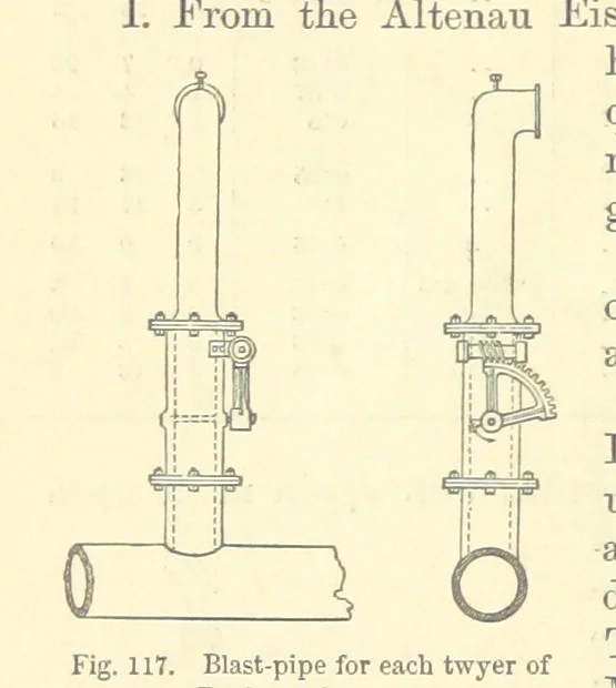 An illustration from Metallurgy. The art of extracting metals from their ores, and adapting them to various purposes of manufacture, etc, 1861, leaf 416