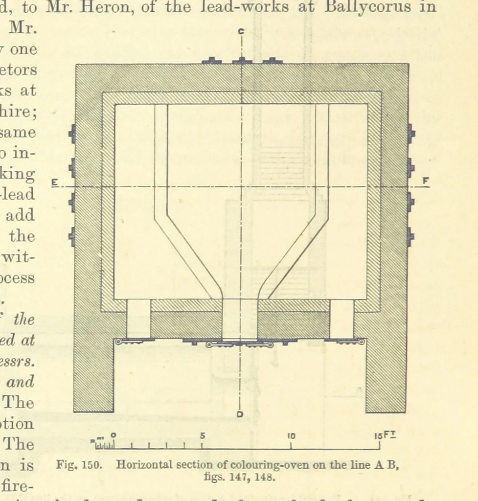 An illustration from Metallurgy. The art of extracting metals from their ores, and adapting them to various purposes of manufacture, etc, 1861, leaf 538