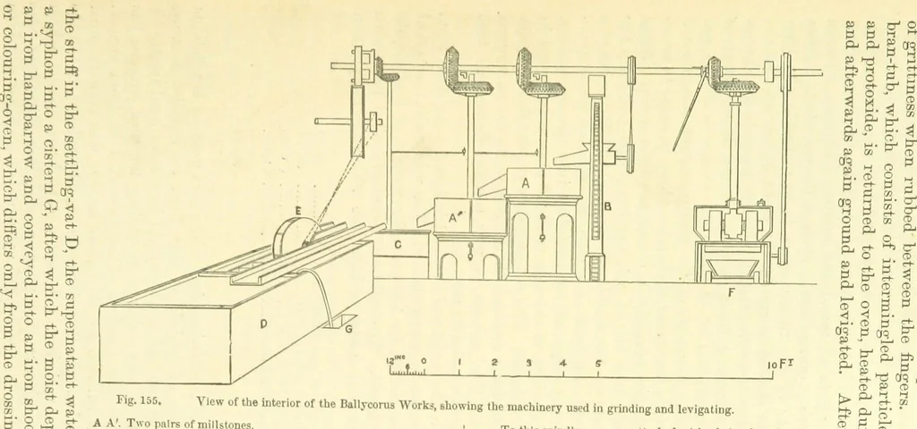 An illustration from Metallurgy. The art of extracting metals from their ores, and adapting them to various purposes of manufacture, etc, 1861, leaf 541