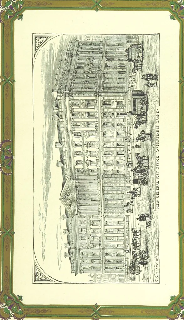 An illustration from London (illustrated). A complete guide to the leading hotels, places of amusement ... Also a directory ... of first-class reliable houses in the various branches of trade, 1872, leaf 127