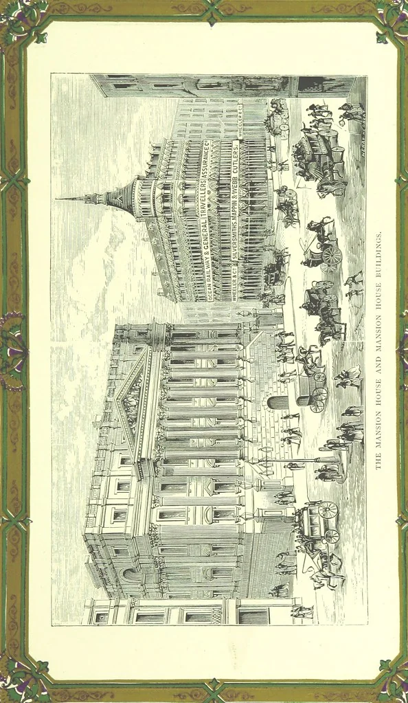 An illustration from London (illustrated). A complete guide to the leading hotels, places of amusement ... Also a directory ... of first-class reliable houses in the various branches of trade, 1872, leaf 129