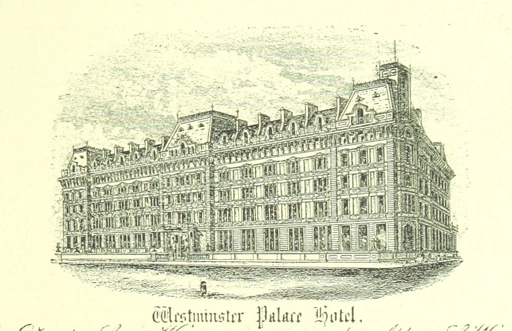 An illustration from London (illustrated). A complete guide to the leading hotels, places of amusement ... Also a directory ... of first-class reliable houses in the various branches of trade, 1872, leaf 35