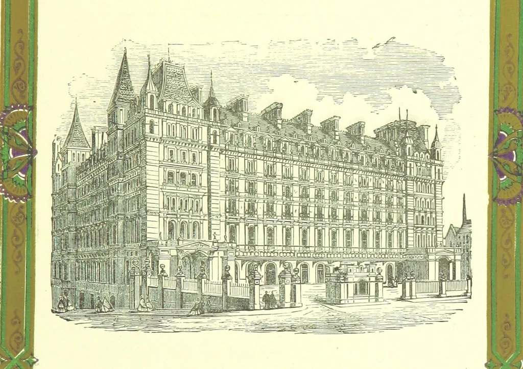 An illustration from London (illustrated). A complete guide to the leading hotels, places of amusement ... Also a directory ... of first-class reliable houses in the various branches of trade, 1872, leaf 41