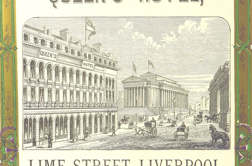 An illustration from London (illustrated). A complete guide to the leading hotels, places of amusement ... Also a directory ... of first-class reliable houses in the various branches of trade, 1872, leaf 44