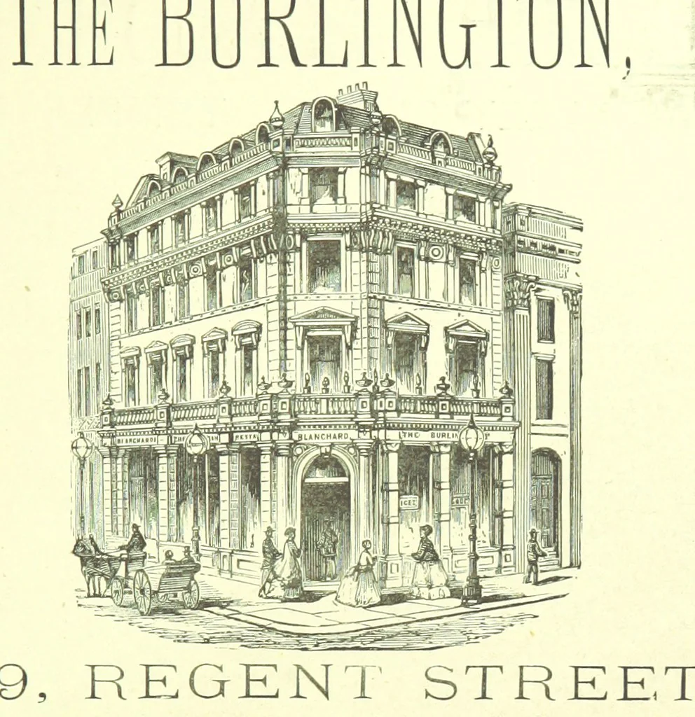 An illustration from London (illustrated). A complete guide to the leading hotels, places of amusement ... Also a directory ... of first-class reliable houses in the various branches of trade, 1872, leaf 47