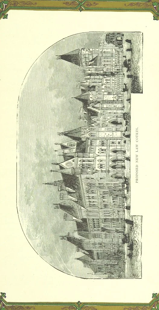 An illustration from London (illustrated). A complete guide to the leading hotels, places of amusement ... Also a directory ... of first-class reliable houses in the various branches of trade, 1872, leaf 69