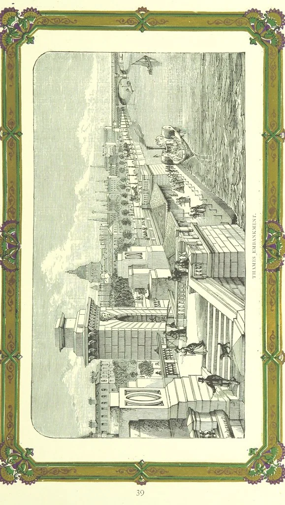An illustration from London (illustrated). A complete guide to the leading hotels, places of amusement ... Also a directory ... of first-class reliable houses in the various branches of trade, 1872, leaf 71