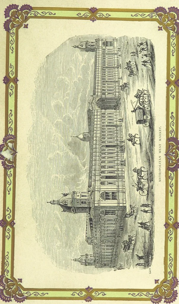 An illustration from London (illustrated). A complete guide to the leading hotels, places of amusement ... Also a directory ... of first-class reliable houses in the various branches of trade, 1872, leaf 111