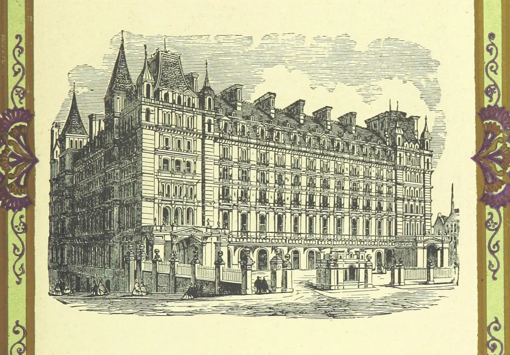 An illustration from London (illustrated). A complete guide to the leading hotels, places of amusement ... Also a directory ... of first-class reliable houses in the various branches of trade, 1872, leaf 185