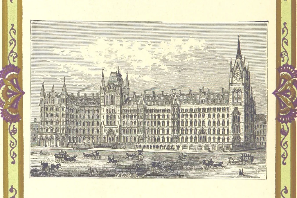 An illustration from London (illustrated). A complete guide to the leading hotels, places of amusement ... Also a directory ... of first-class reliable houses in the various branches of trade, 1872, leaf 188