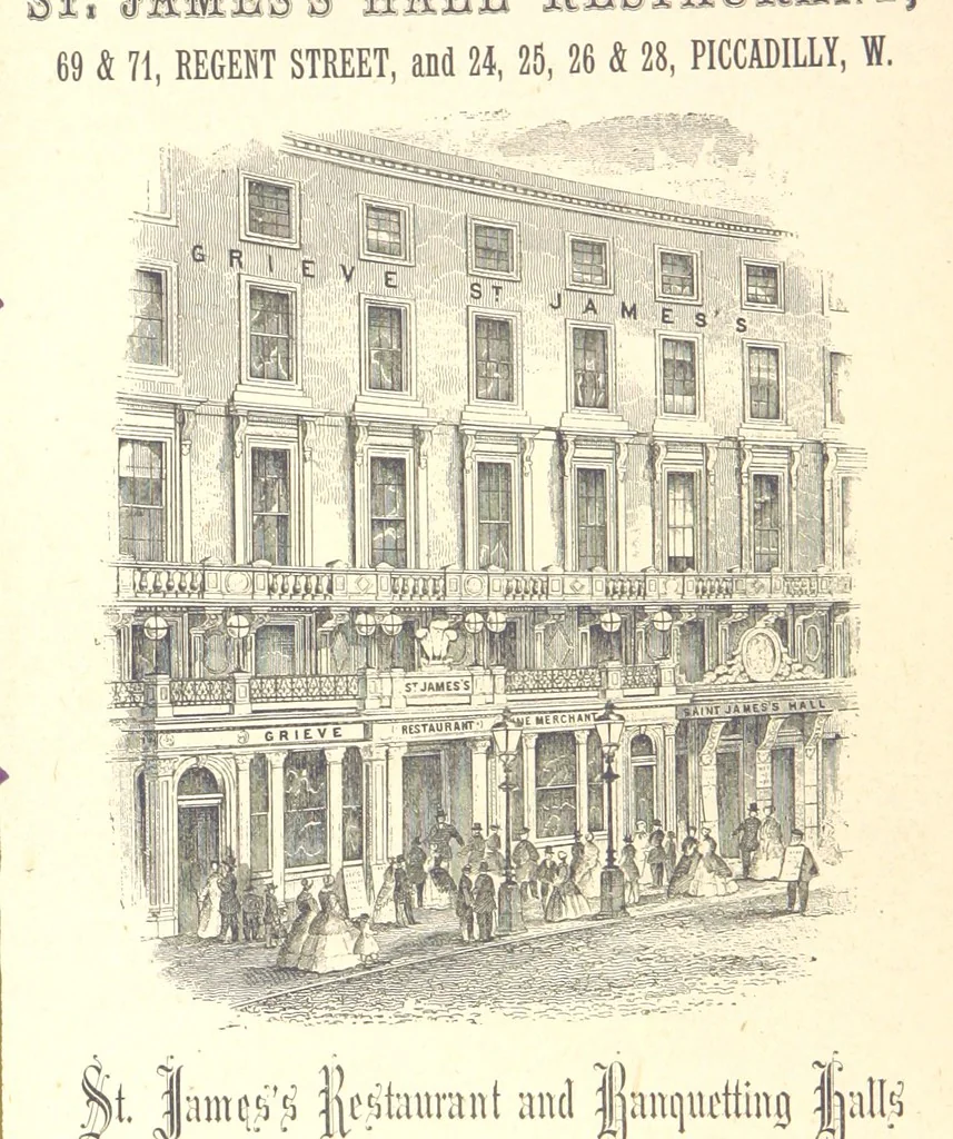 An illustration from London (illustrated). A complete guide to the leading hotels, places of amusement ... Also a directory ... of first-class reliable houses in the various branches of trade, 1872, leaf 190