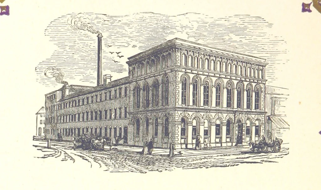 An illustration from London (illustrated). A complete guide to the leading hotels, places of amusement ... Also a directory ... of first-class reliable houses in the various branches of trade, 1872, leaf 196
