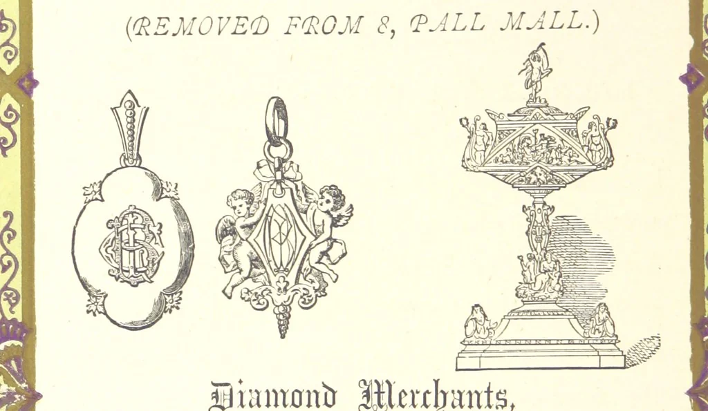 An illustration from London (illustrated). A complete guide to the leading hotels, places of amusement ... Also a directory ... of first-class reliable houses in the various branches of trade, 1872, leaf 210