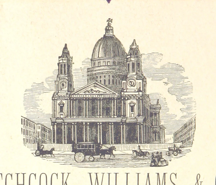 An illustration from London (illustrated). A complete guide to the leading hotels, places of amusement ... Also a directory ... of first-class reliable houses in the various branches of trade, 1872, leaf 226