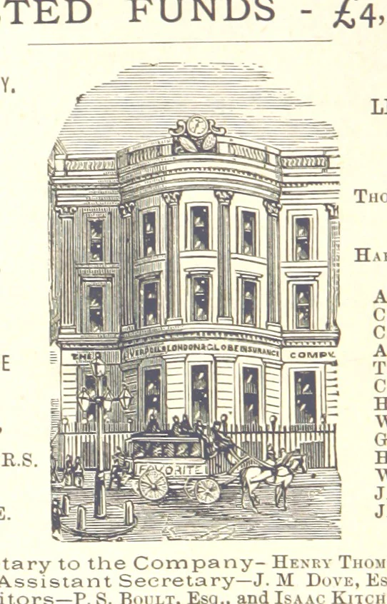 An illustration from London (illustrated). A complete guide to the leading hotels, places of amusement ... Also a directory ... of first-class reliable houses in the various branches of trade, 1872, leaf 252