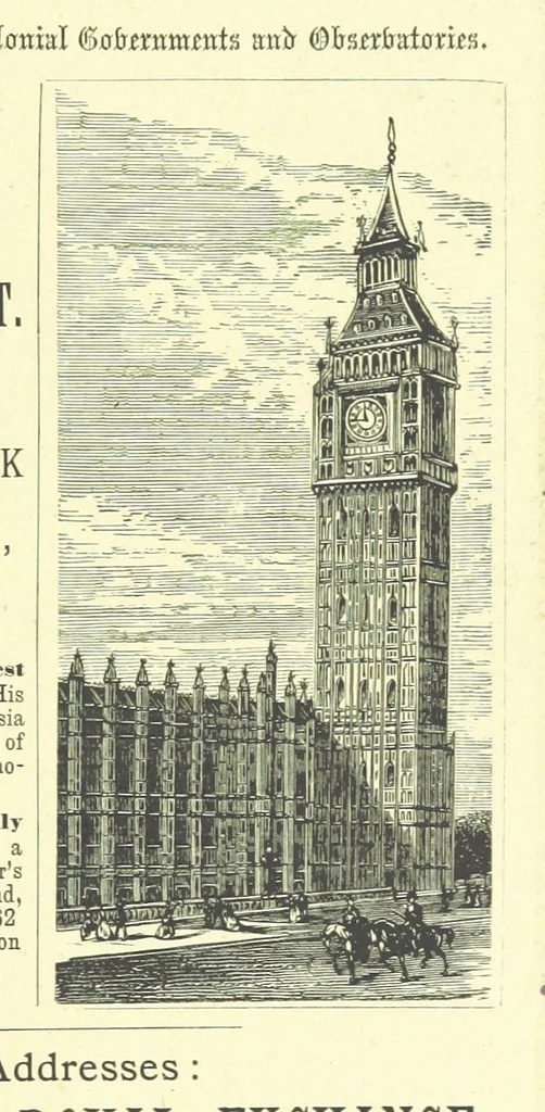 An illustration from London (illustrated). A complete guide to the leading hotels, places of amusement ... Also a directory ... of first-class reliable houses in the various branches of trade, 1872, leaf 269