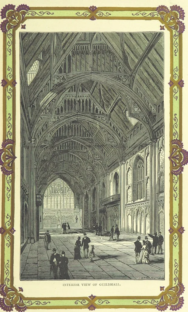 An illustration from London (illustrated). A complete guide to the leading hotels, places of amusement ... Also a directory ... of first-class reliable houses in the various branches of trade, 1872, leaf 49