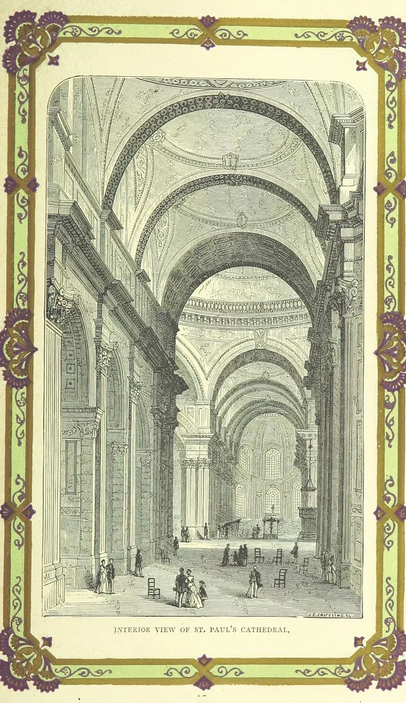 An illustration from London (illustrated). A complete guide to the leading hotels, places of amusement ... Also a directory ... of first-class reliable houses in the various branches of trade, 1872, leaf 69