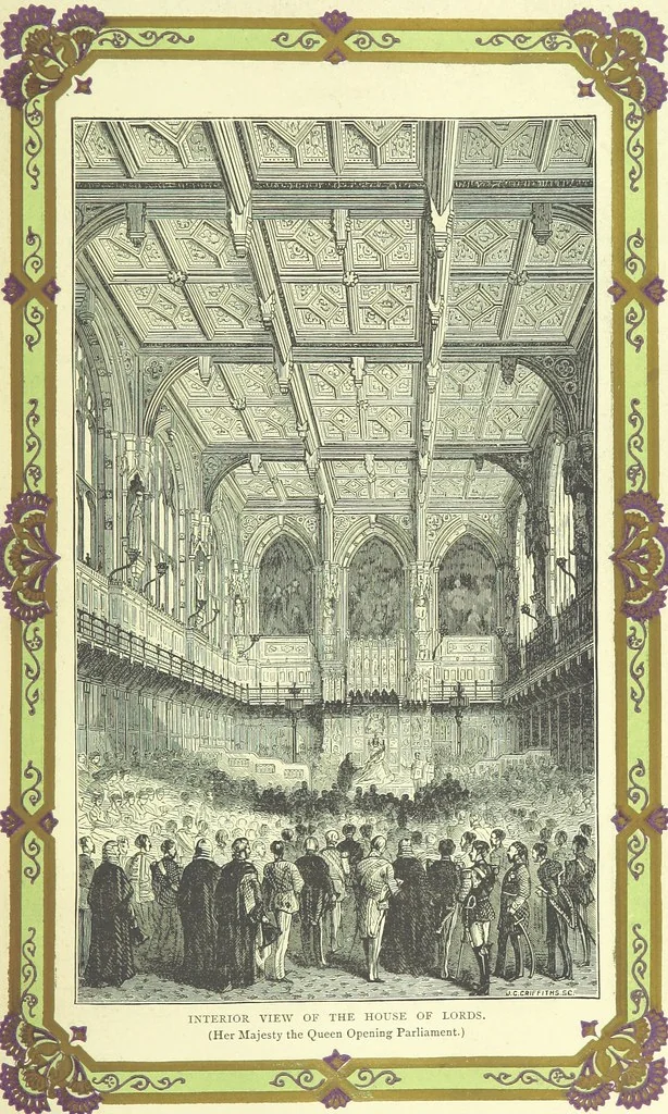 An illustration from London (illustrated). A complete guide to the leading hotels, places of amusement ... Also a directory ... of first-class reliable houses in the various branches of trade, 1872, leaf 77