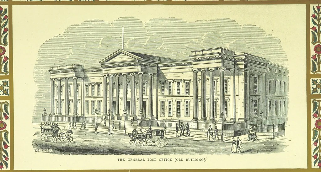An illustration from London (illustrated). A complete guide to the leading hotels, places of amusement ... Also a directory ... of first-class reliable houses in the various branches of trade, 1872, leaf 101