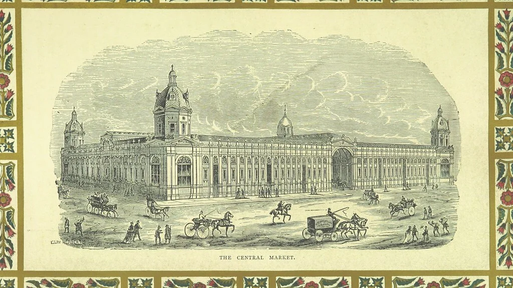 An illustration from London (illustrated). A complete guide to the leading hotels, places of amusement ... Also a directory ... of first-class reliable houses in the various branches of trade, 1872, leaf 109