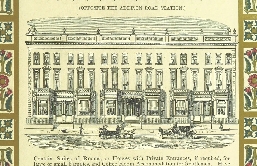An illustration from London (illustrated). A complete guide to the leading hotels, places of amusement ... Also a directory ... of first-class reliable houses in the various branches of trade, 1872, leaf 205