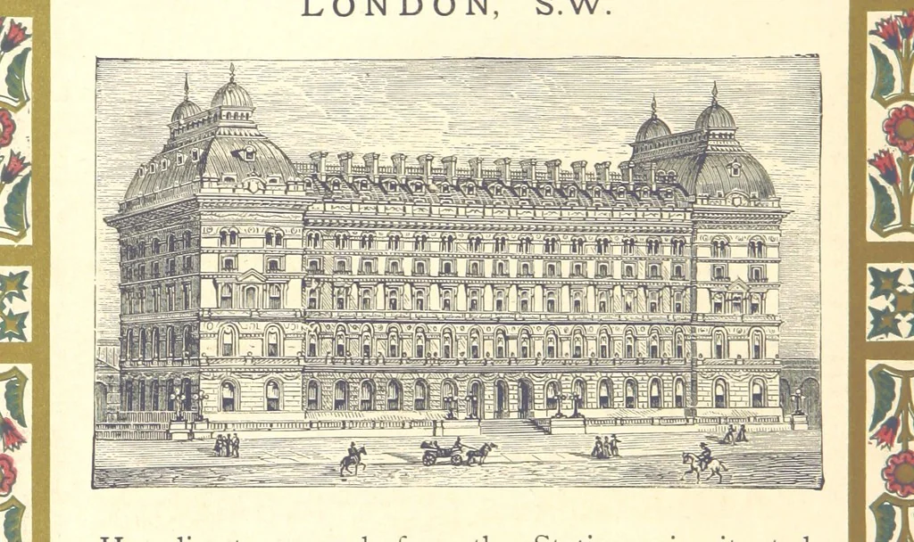 An illustration from London (illustrated). A complete guide to the leading hotels, places of amusement ... Also a directory ... of first-class reliable houses in the various branches of trade, 1872, leaf 208
