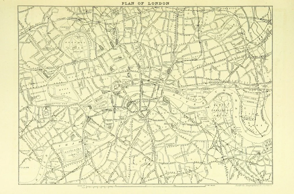 An illustration from London (illustrated). A complete guide to the leading hotels, places of amusement ... Also a directory ... of first-class reliable houses in the various branches of trade, 1872, leaf 21