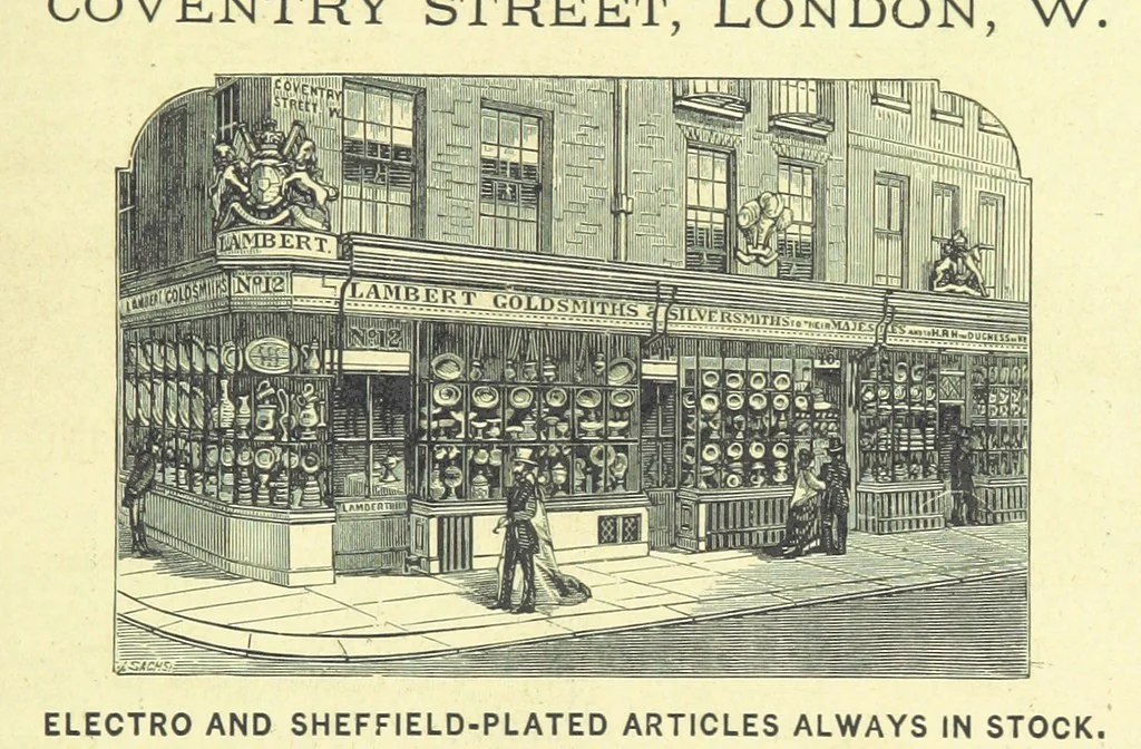 An illustration from London (illustrated). A complete guide to the leading hotels, places of amusement ... Also a directory ... of first-class reliable houses in the various branches of trade, 1872, leaf 219