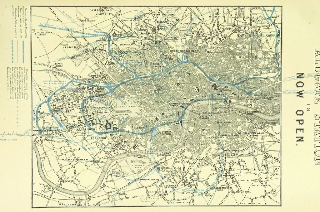 An illustration from London (illustrated). A complete guide to the leading hotels, places of amusement ... Also a directory ... of first-class reliable houses in the various branches of trade, 1872, leaf 23