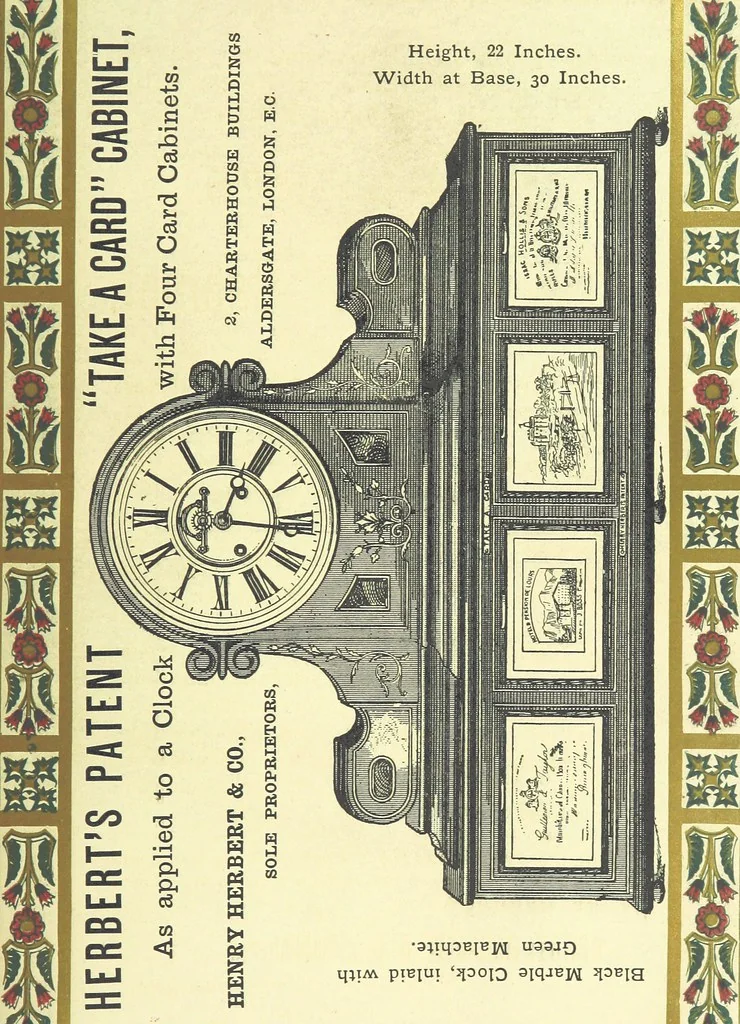 An illustration from London (illustrated). A complete guide to the leading hotels, places of amusement ... Also a directory ... of first-class reliable houses in the various branches of trade, 1872, leaf 243