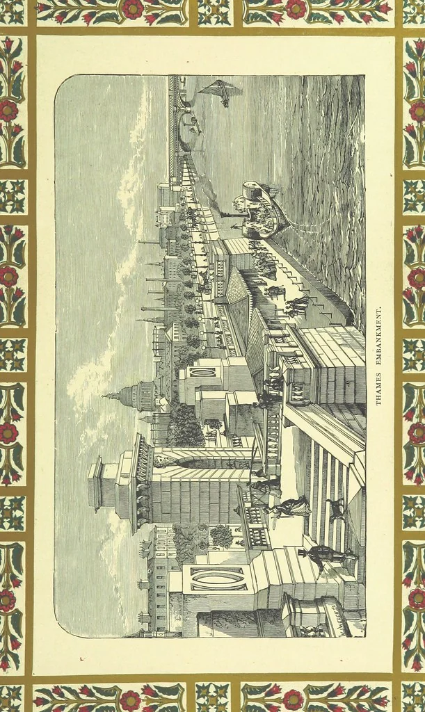 An illustration from London (illustrated). A complete guide to the leading hotels, places of amusement ... Also a directory ... of first-class reliable houses in the various branches of trade, 1872, leaf 49