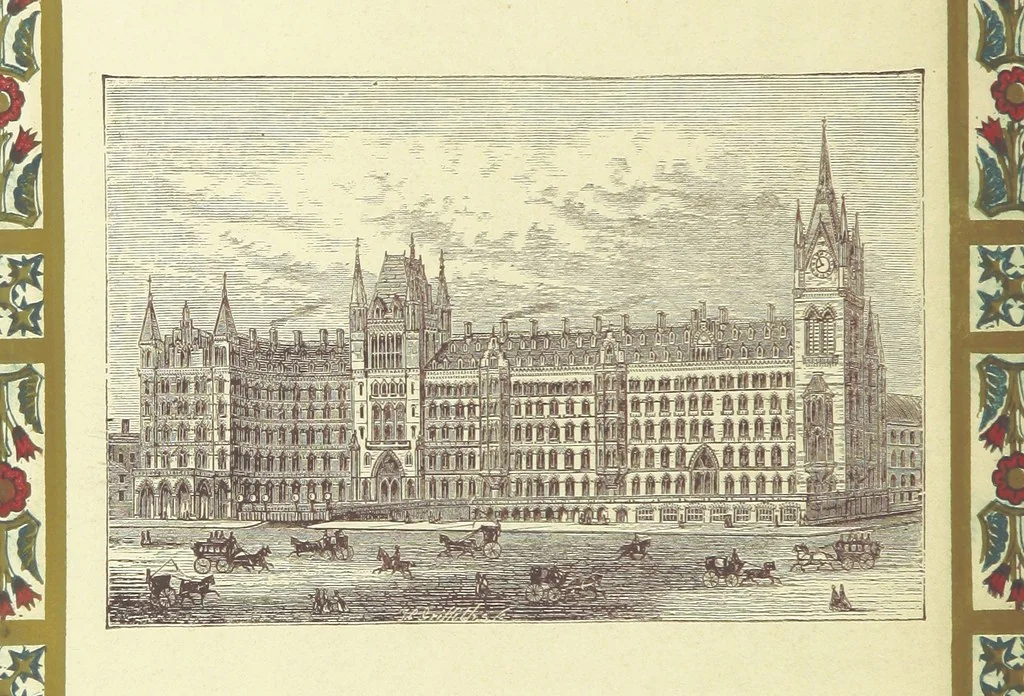 An illustration from London (illustrated). A complete guide to the leading hotels, places of amusement ... Also a directory ... of first-class reliable houses in the various branches of trade, 1872, leaf 212