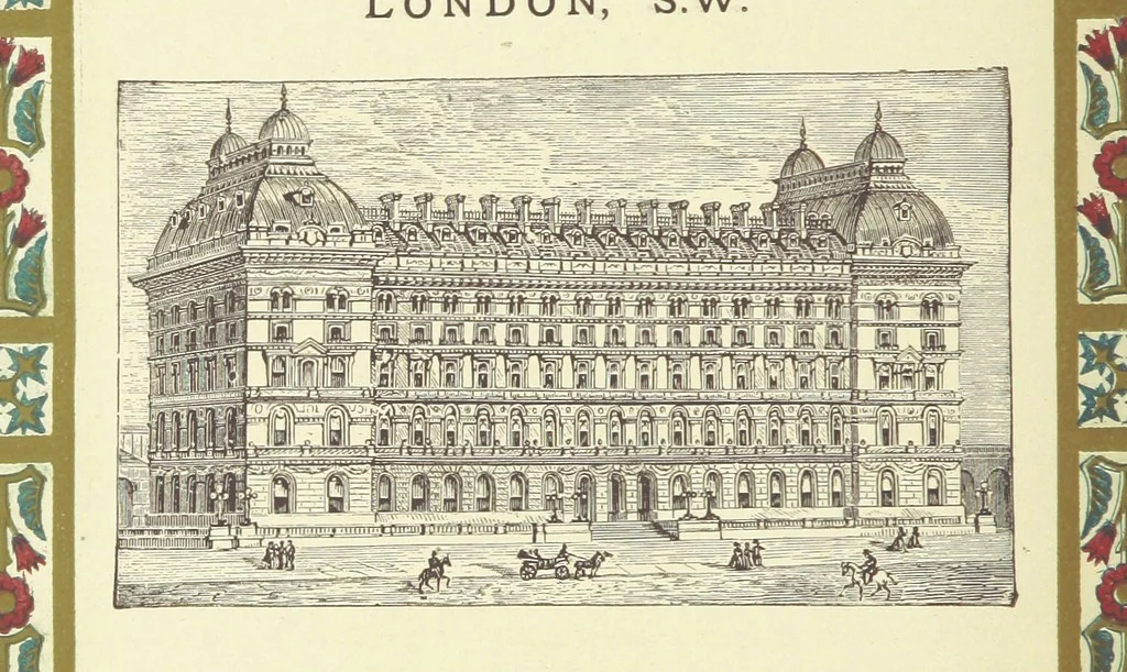 An illustration from London (illustrated). A complete guide to the leading hotels, places of amusement ... Also a directory ... of first-class reliable houses in the various branches of trade, 1872, leaf 214