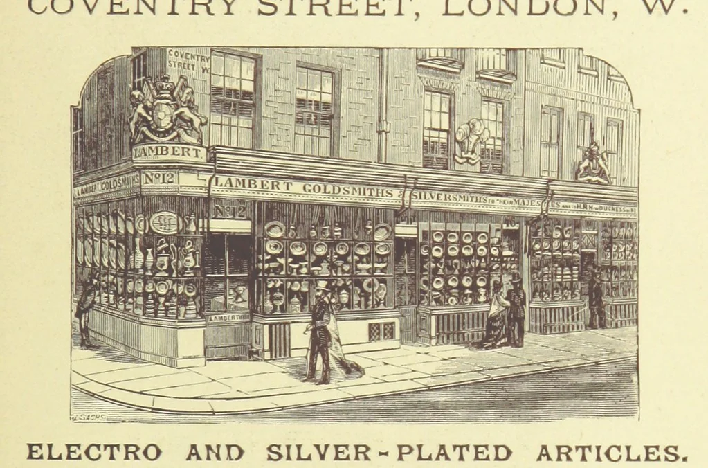 An illustration from London (illustrated). A complete guide to the leading hotels, places of amusement ... Also a directory ... of first-class reliable houses in the various branches of trade, 1872, leaf 223