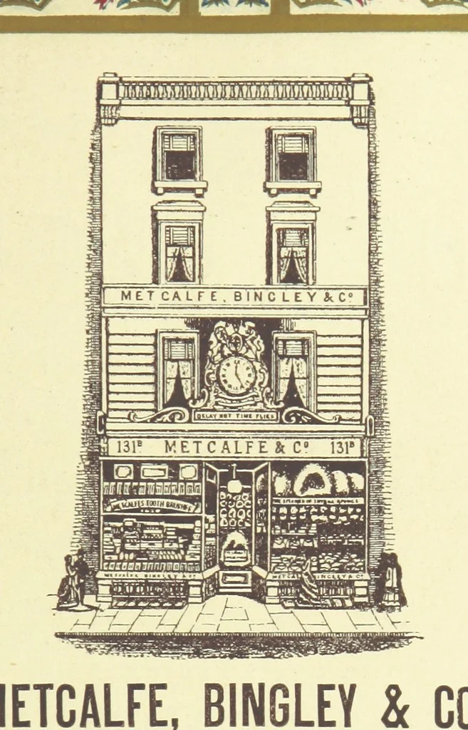 An illustration from London (illustrated). A complete guide to the leading hotels, places of amusement ... Also a directory ... of first-class reliable houses in the various branches of trade, 1872, leaf 241