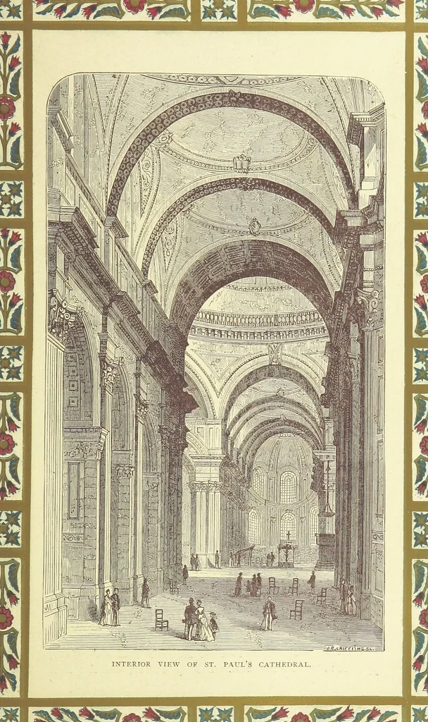 An illustration from London (illustrated). A complete guide to the leading hotels, places of amusement ... Also a directory ... of first-class reliable houses in the various branches of trade, 1872, leaf 57