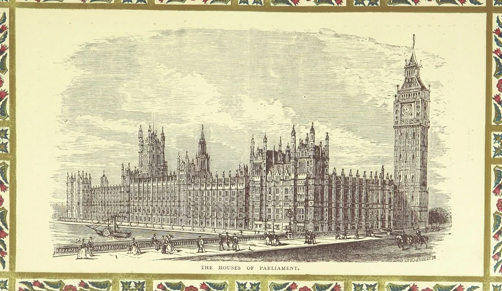 An illustration from London (illustrated). A complete guide to the leading hotels, places of amusement ... Also a directory ... of first-class reliable houses in the various branches of trade, 1872, leaf 63