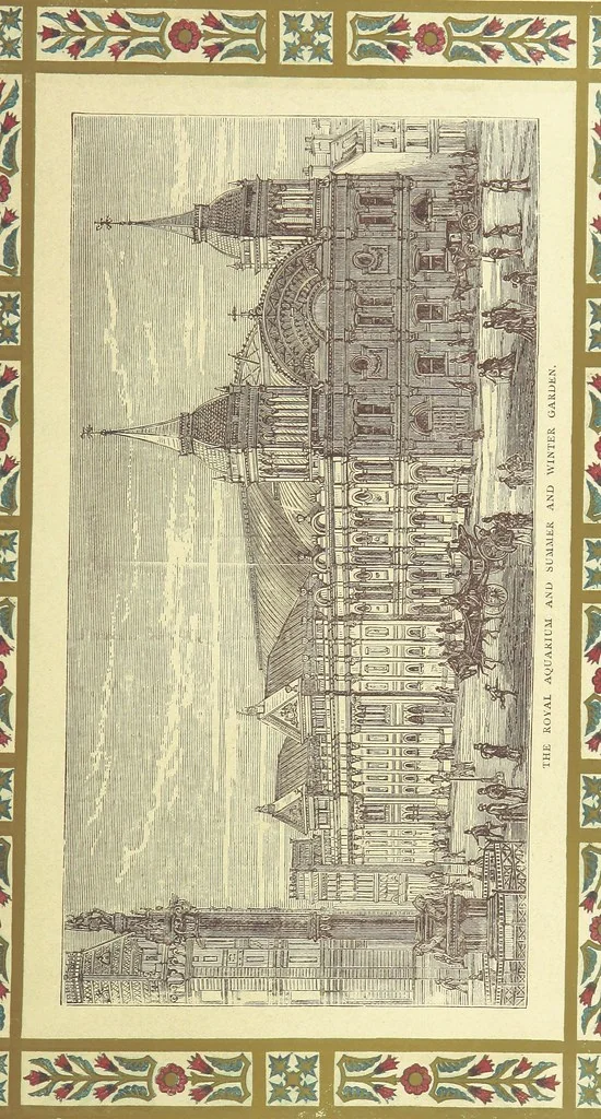 An illustration from London (illustrated). A complete guide to the leading hotels, places of amusement ... Also a directory ... of first-class reliable houses in the various branches of trade, 1872, leaf 71
