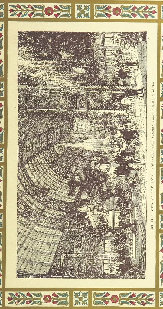 An illustration from London (illustrated). A complete guide to the leading hotels, places of amusement ... Also a directory ... of first-class reliable houses in the various branches of trade, 1872, leaf 73