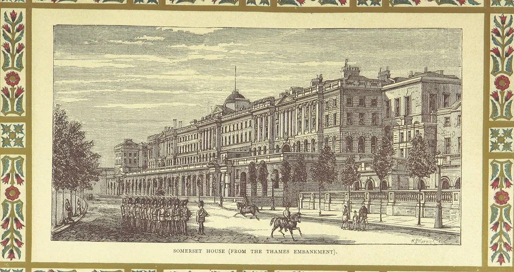 An illustration from London (illustrated). A complete guide to the leading hotels, places of amusement ... Also a directory ... of first-class reliable houses in the various branches of trade, 1872, leaf 75