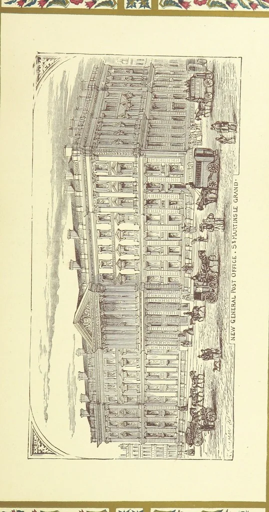 An illustration from London (illustrated). A complete guide to the leading hotels, places of amusement ... Also a directory ... of first-class reliable houses in the various branches of trade, 1872, leaf 97