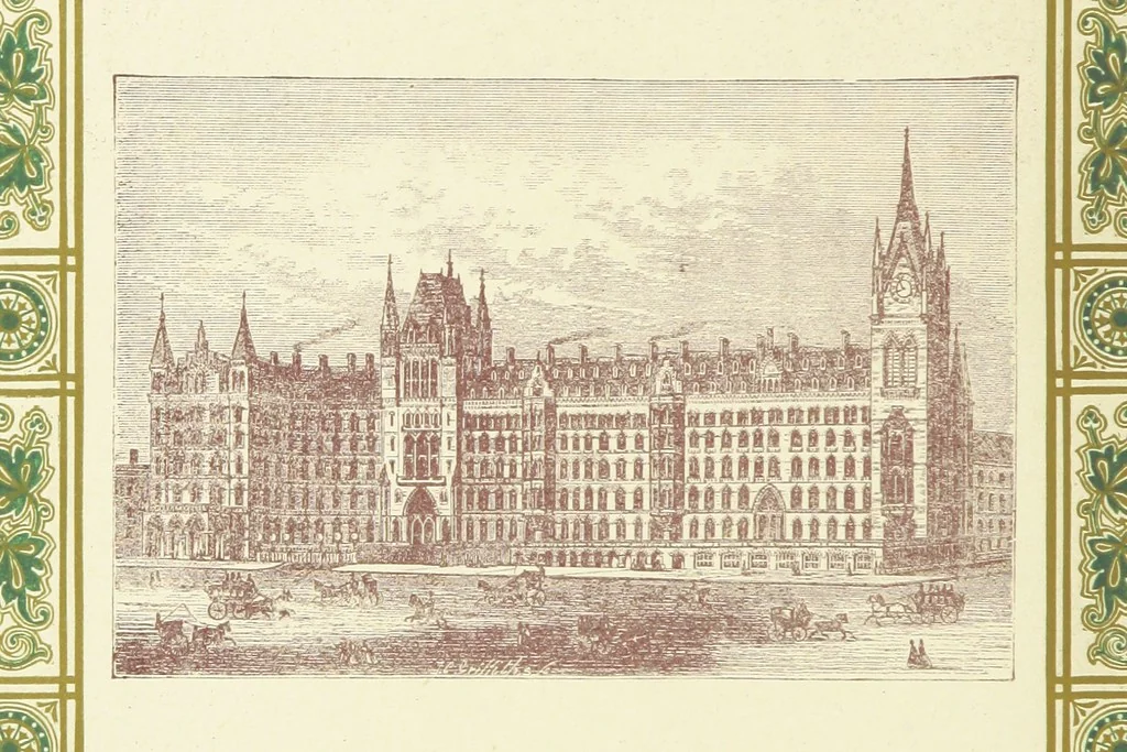 An illustration from London (illustrated). A complete guide to the leading hotels, places of amusement ... Also a directory ... of first-class reliable houses in the various branches of trade, 1872, leaf 208